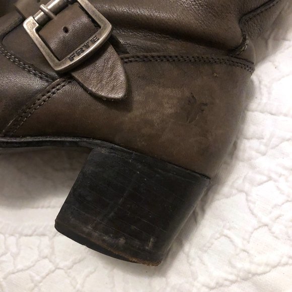 Frye Veronica Short Slouch Tall Boots Smoke, size 8 - Picture 3 of 10